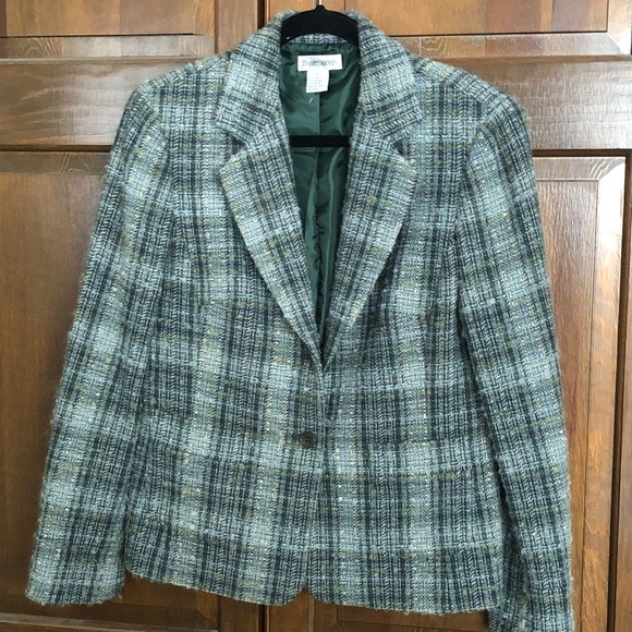 Elegant Plaid Women's Blazer - Picture 4 of 4